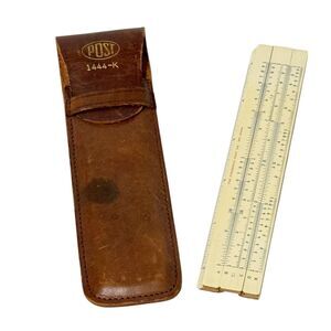Frederick Post Co. No. 1444K Slide Rule Hemmi Japan with Top Grain Cowhide Case